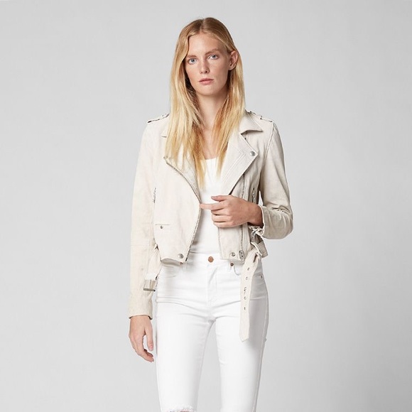 white suede leather jacket